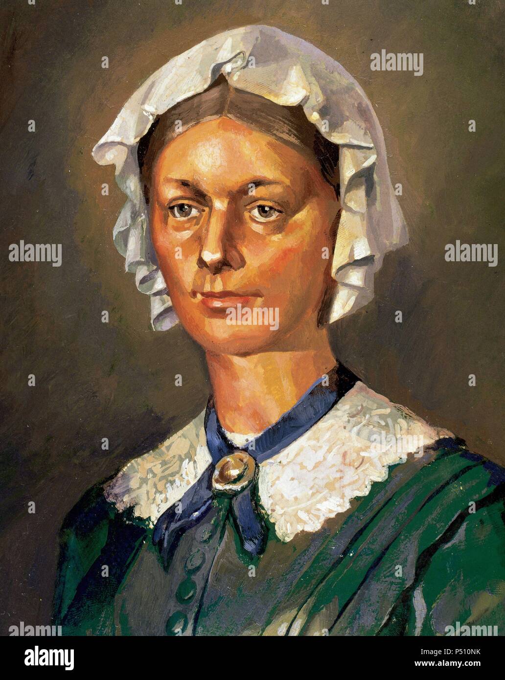 Florence Nightingale (1820-1910). Infirmière anglaise, écrivain et statisticien. Banque D'Images