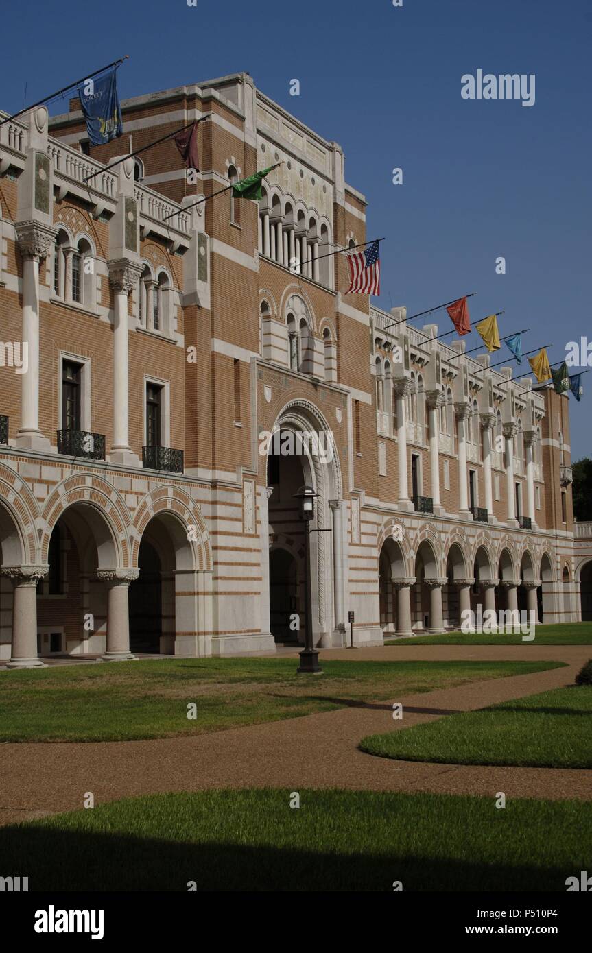 UNIVERSIDAD DE RIZ. Vista del'extérieur. HOUSTON. Estado de Texas. Estados Unidos. Banque D'Images
