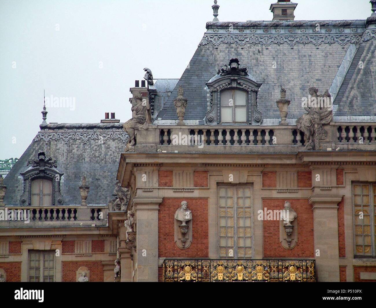 La France. Palais de Versailles. 17e siècle. De l'extérieur. Détail. Banque D'Images