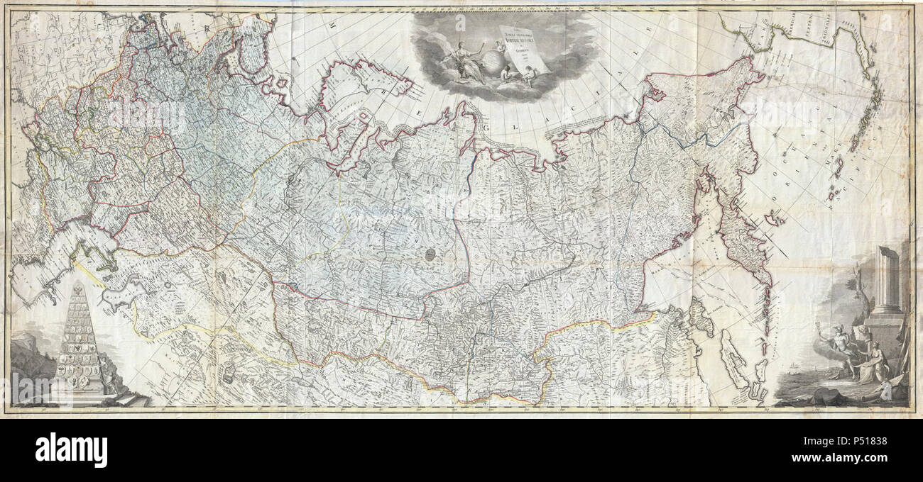 1787 carte murale de l'Empire Russe - Russie - Geographicus-ukn-1787. Banque D'Images