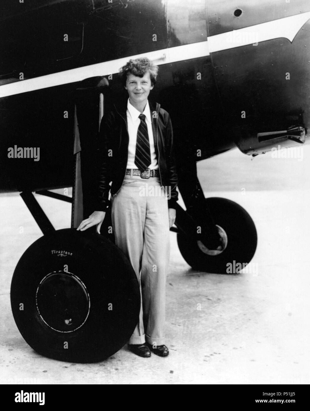 L'American aviaton pioneer Amelia Earhart. Banque D'Images