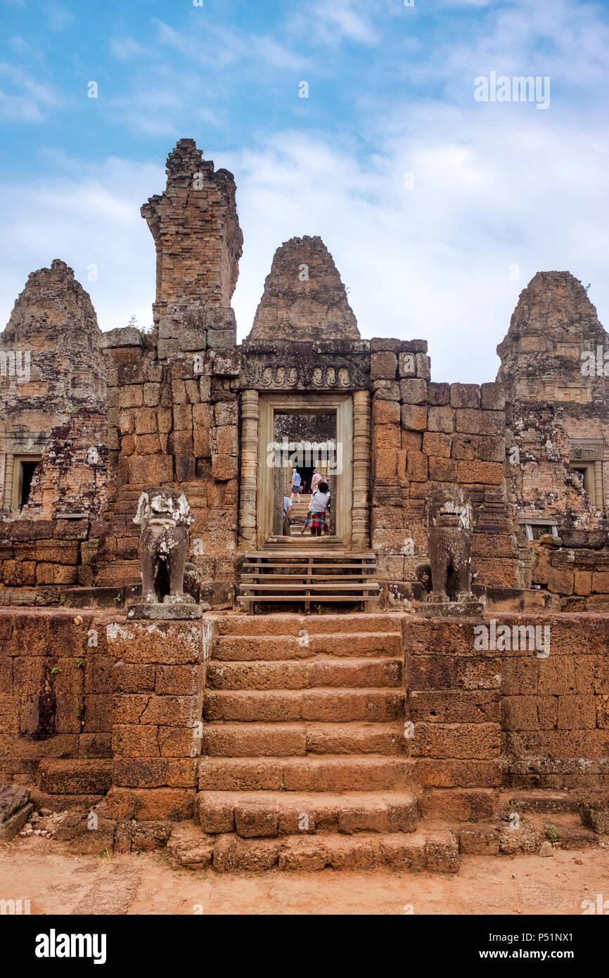 East Mebon temple à Angkor, Cambodge, Banque D'Images