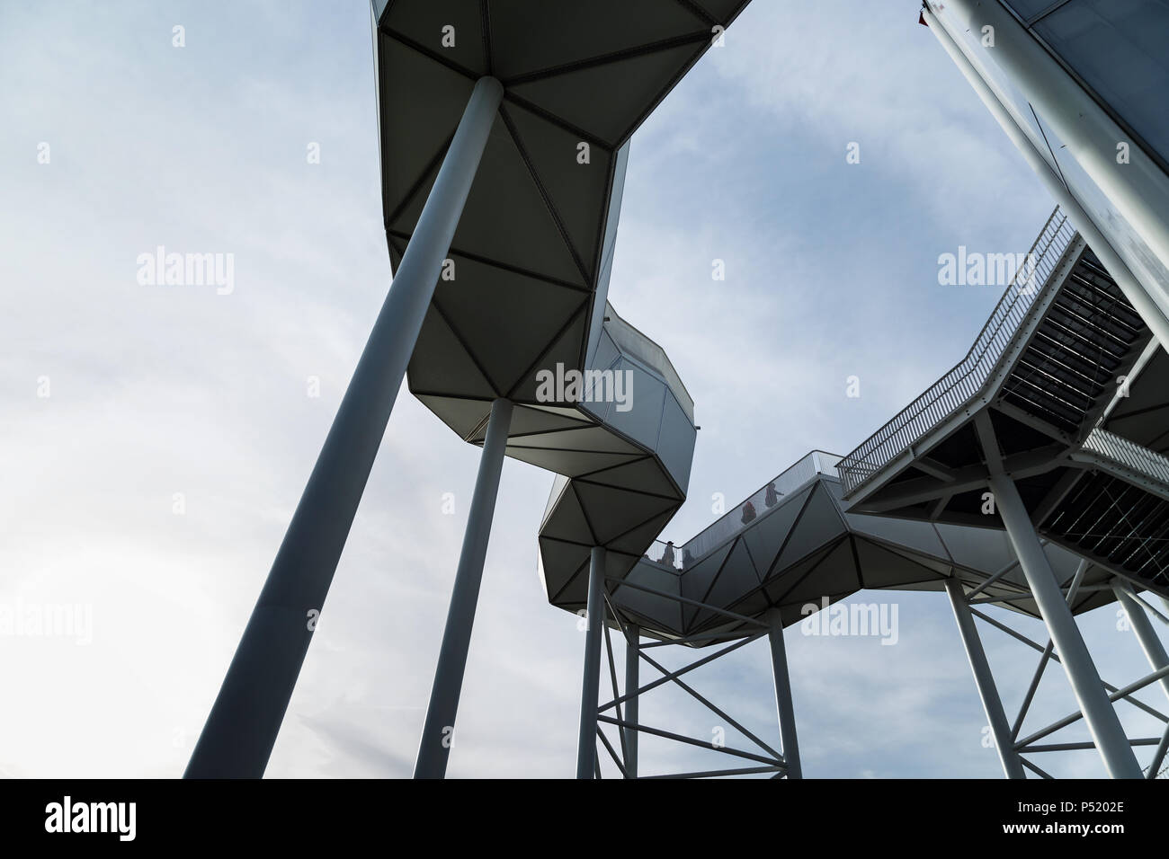 Berlin, Allemagne - plate-forme d'Wolkenhain sur le terrain de l'Exposition Internationale d'Horticulture 2017 IGA dans le district 130 Banque D'Images