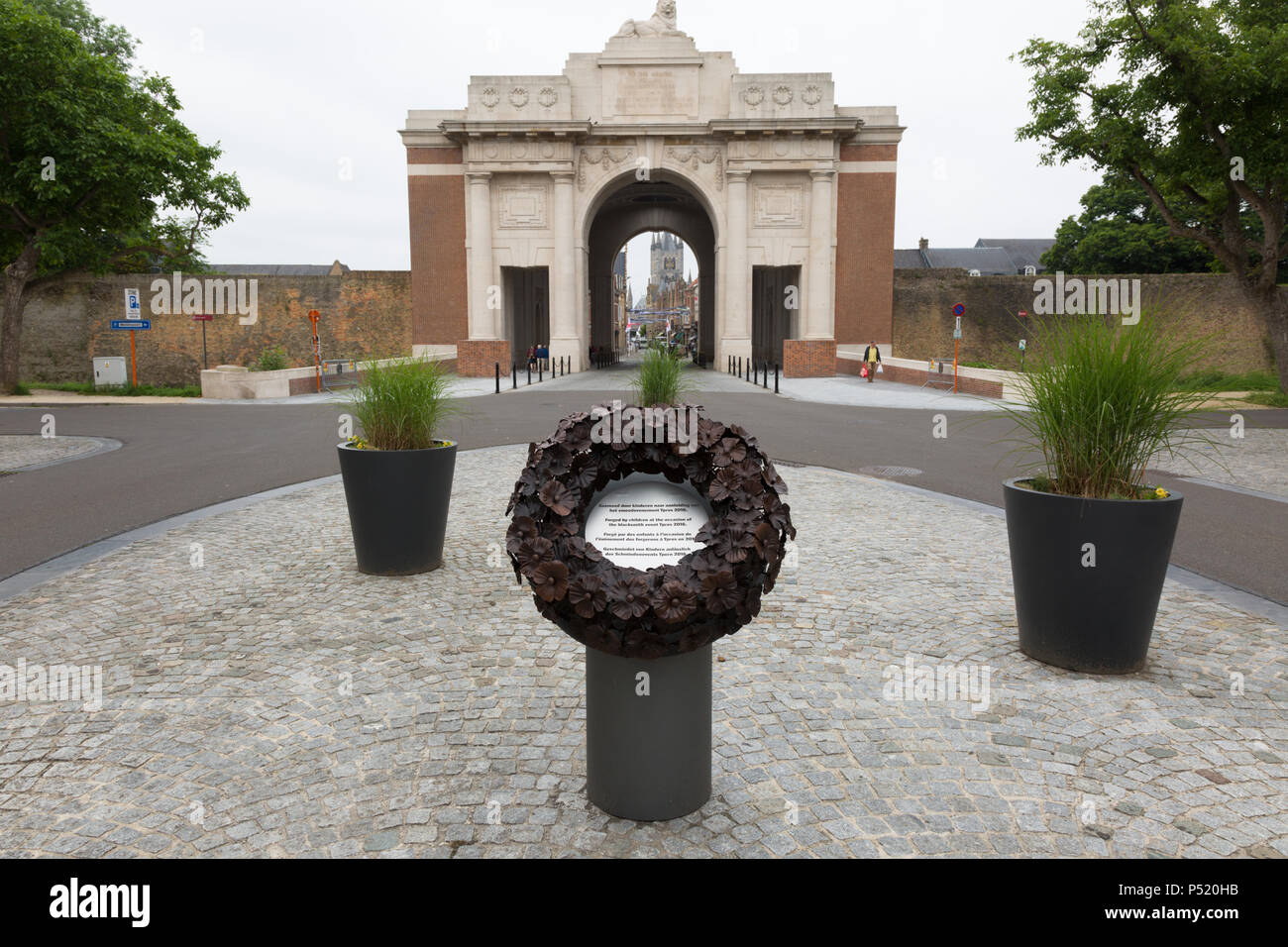 Porte de Menin, Ypres, Belgique Banque D'Images