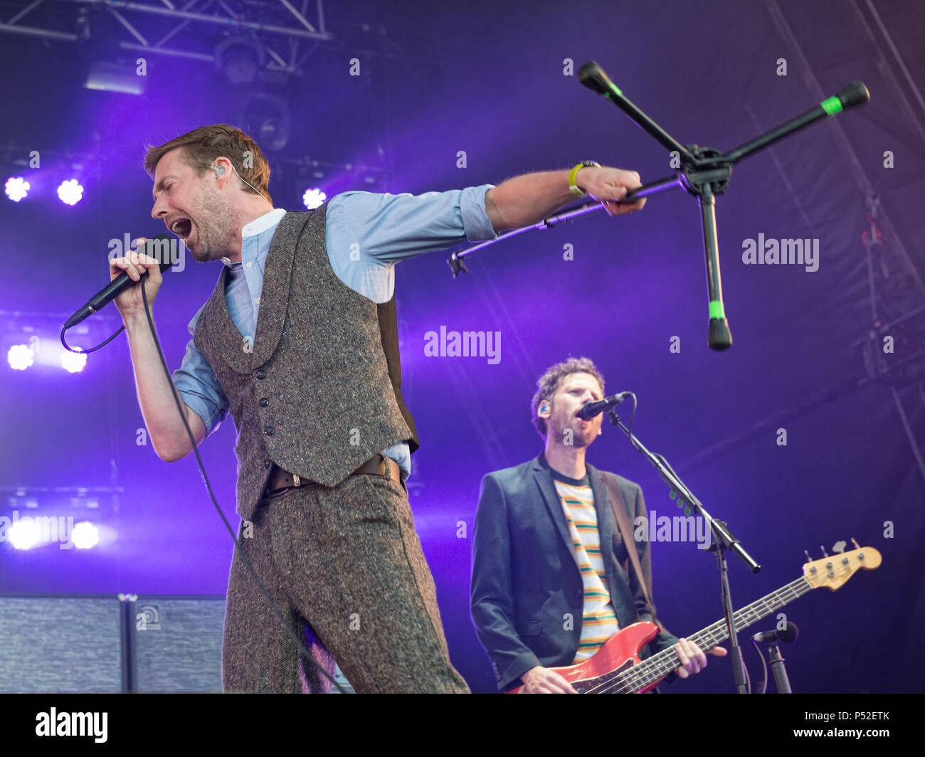 Edinburgh, Ecosse, Royaume-Uni. 24 Juin, 2018. Les Kaiser Chiefs, en concert à l'été, Dalkeith Country Park, Paris,, UK. 24 Juin, 2018. Crédit : Stuart Westwood/Alamy Live News Banque D'Images