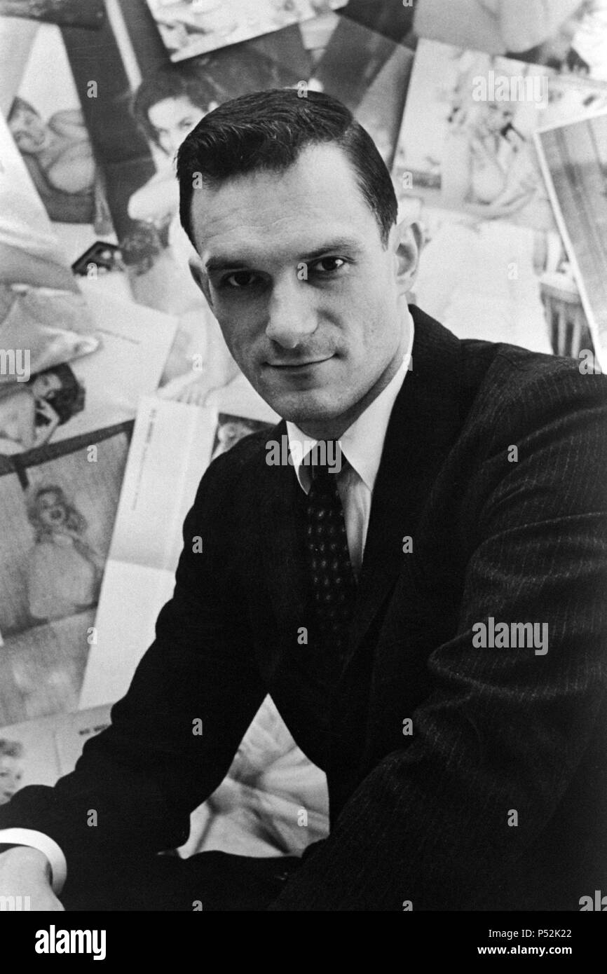 Hugh Hefner, fondateur de Playboy. Banque D'Images