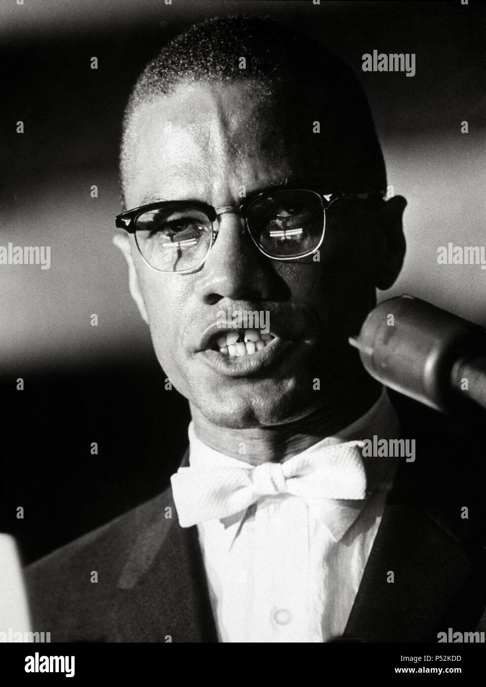 Malcolm X, ministre musulman, conférencier et militant des droits de l'homme. Banque D'Images