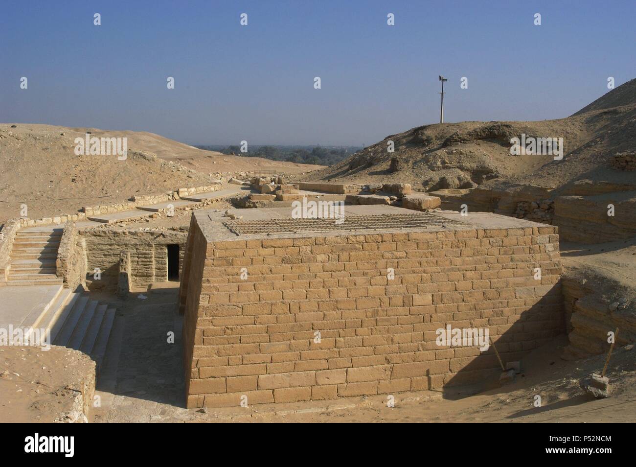 Nhnumhotep Niankhkhnum mastaba d'Et. Fonctionnaires royale au palais du pharaon Niuserre. De l'extérieur. Saqqara. L'Égypte. Banque D'Images