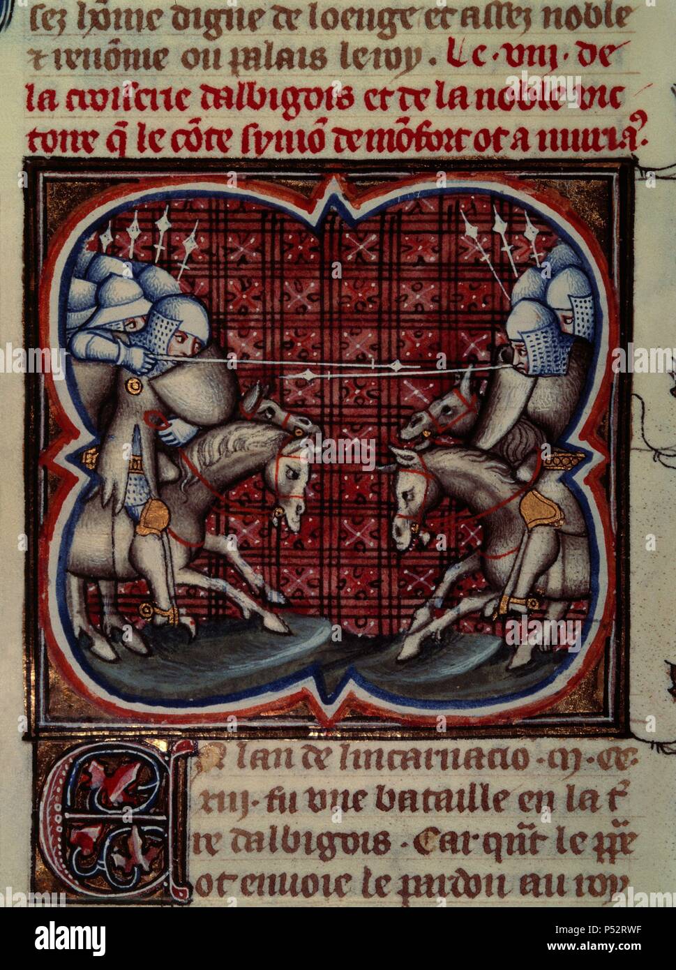 GRANDES CRONICAS DE FRANCIA (13751379) BATAILLE DE MURET (1291213