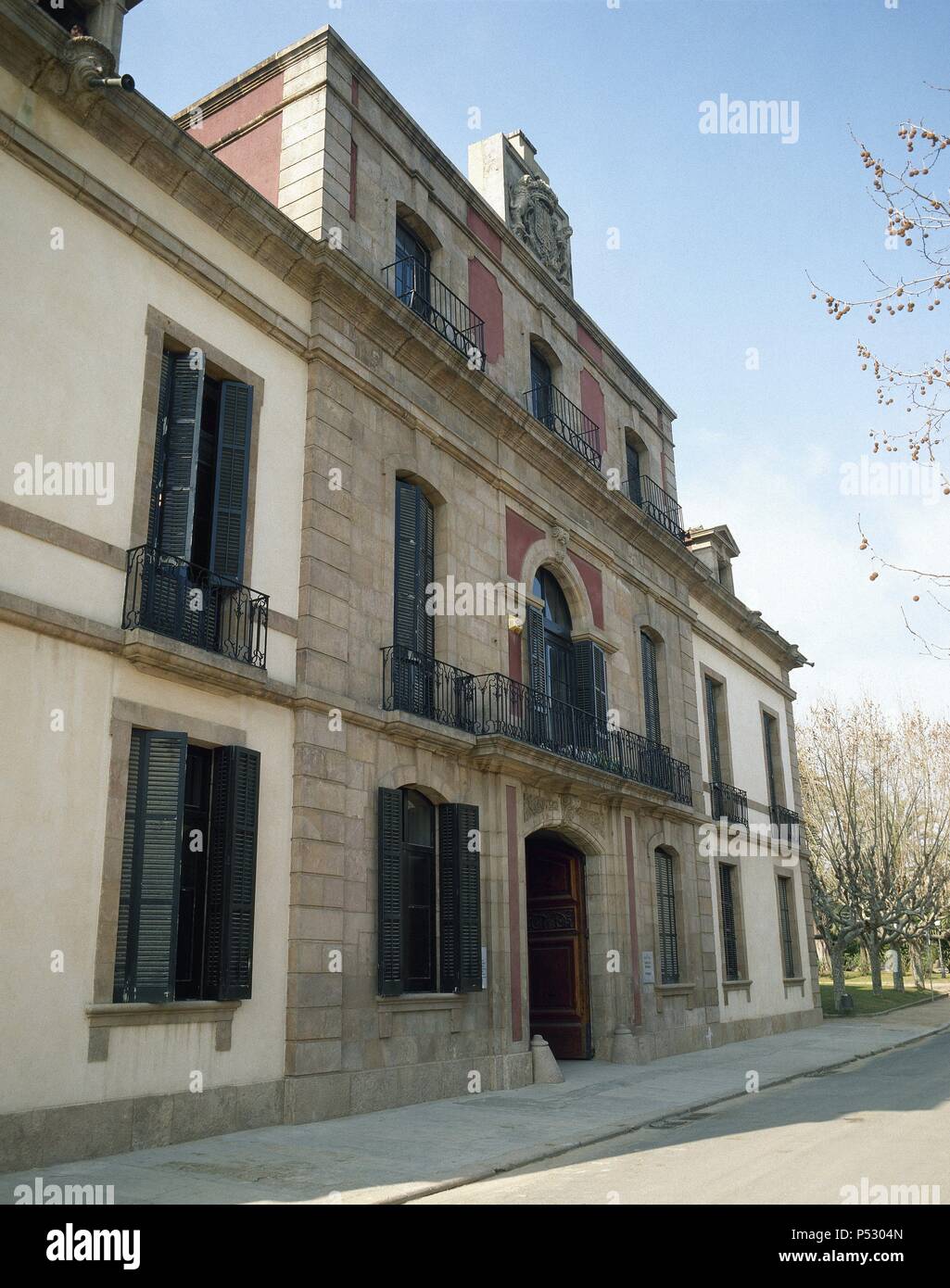 L'Espagne. La Catalogne. Barcelone. Ciutadella. Palais du Gouverneur par le célèbre ingénieur militaire Marquis de Verboom. 18e siècle. Banque D'Images