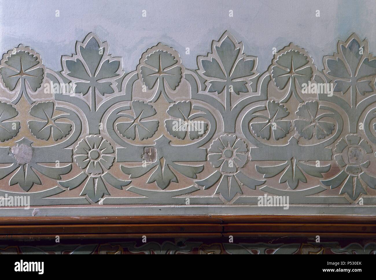 L'Espagne. Barcelone. Lleó Morera House (1902-1906). Résidence privée. Construit par Luis Domenech Montaner (1892-1906), architecte espagnol catalan. Plinthe moderniste. Frontière. Banque D'Images