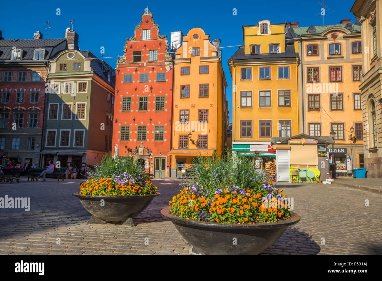 Vieux quartier de Gamla stan à Stockholm Banque D'Images, Photo ...
