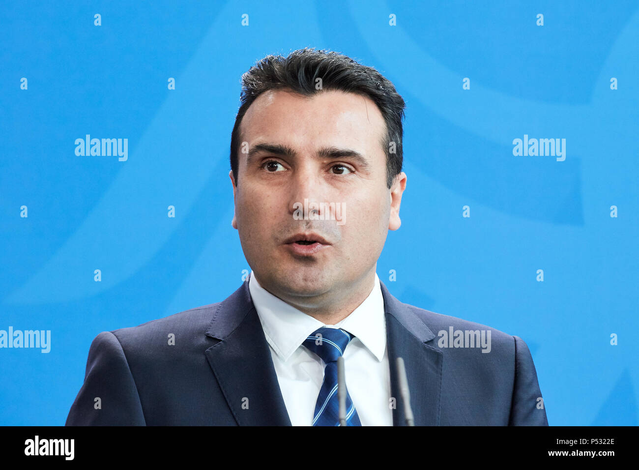 Berlin, Allemagne - Le Premier Ministre de la République de Macédoine Zoran Zaev. Banque D'Images