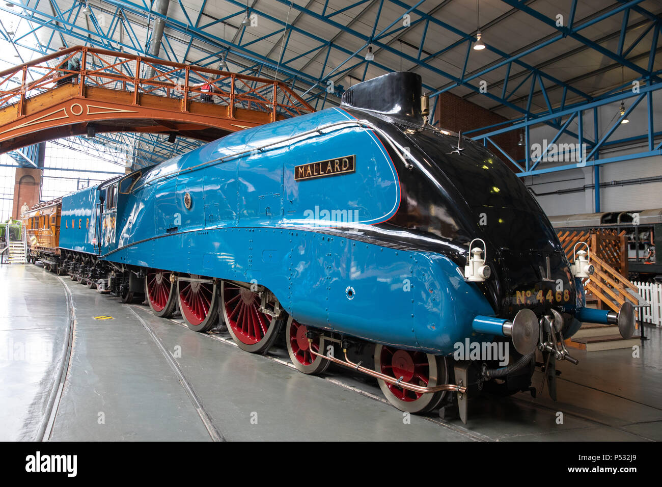 'Mallard', dans le National Railway Museum, York, Angleterre Banque D'Images