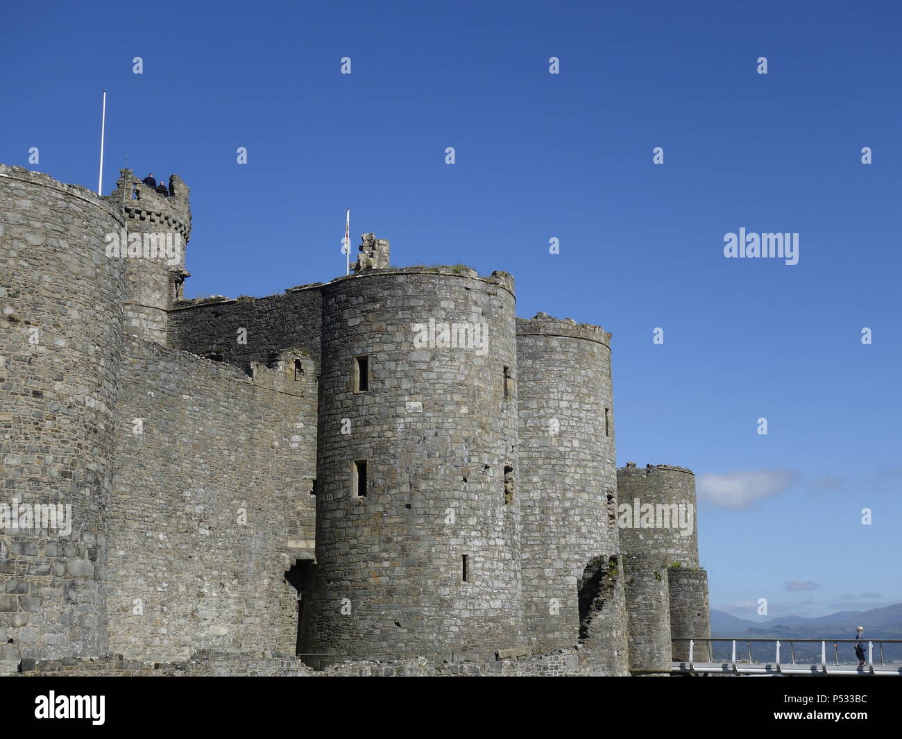 Harlech Castle dans le nord du Pays de Galles détail Banque D'Images