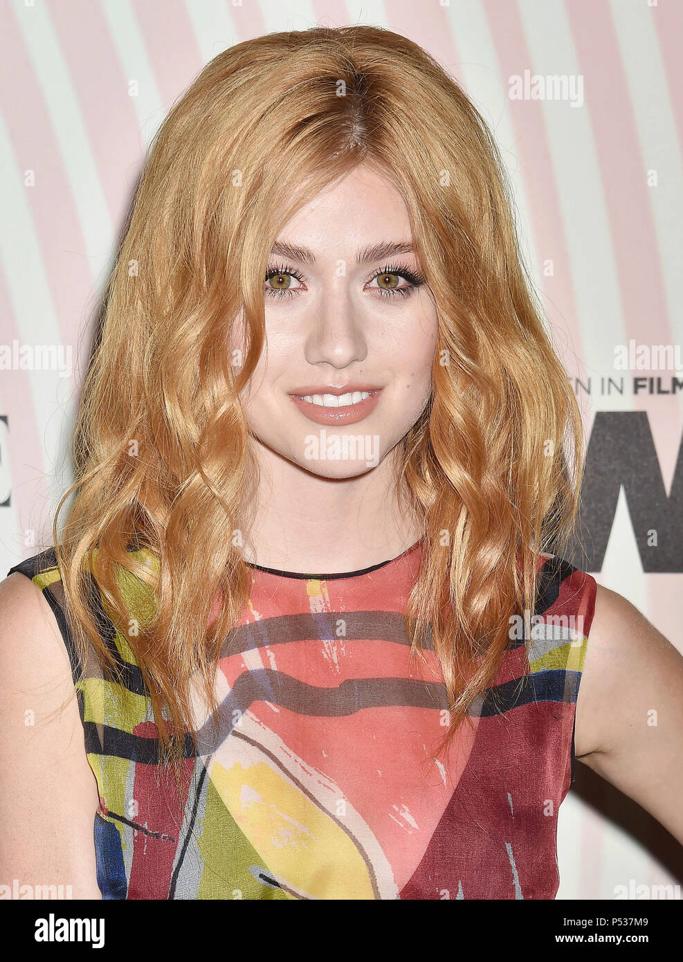 KATHERINE McNAMARA actrice nous assiste à la Women in Film Crystal  + Lucy Awards 2018 au Beverly Hilton Hotel, le 13 juin 2018 à Beverly Hills, Californie. Photo : Jeffrey Mayer Banque D'Images