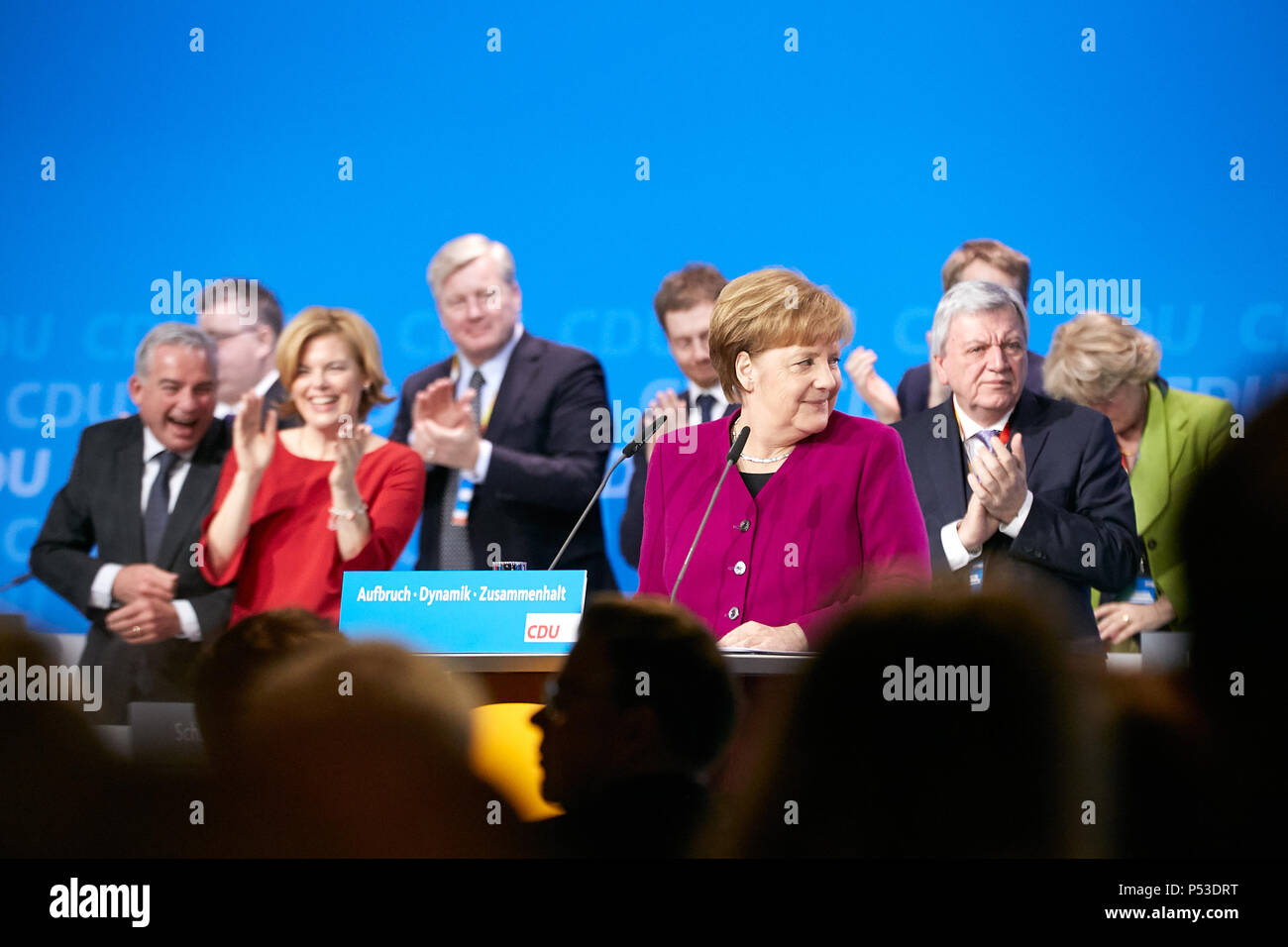 Berlin, Allemagne - Le chef du parti, Angela Merkel à l'occasion du 30e Congrès du Parti fédéral de la CDU. Banque D'Images