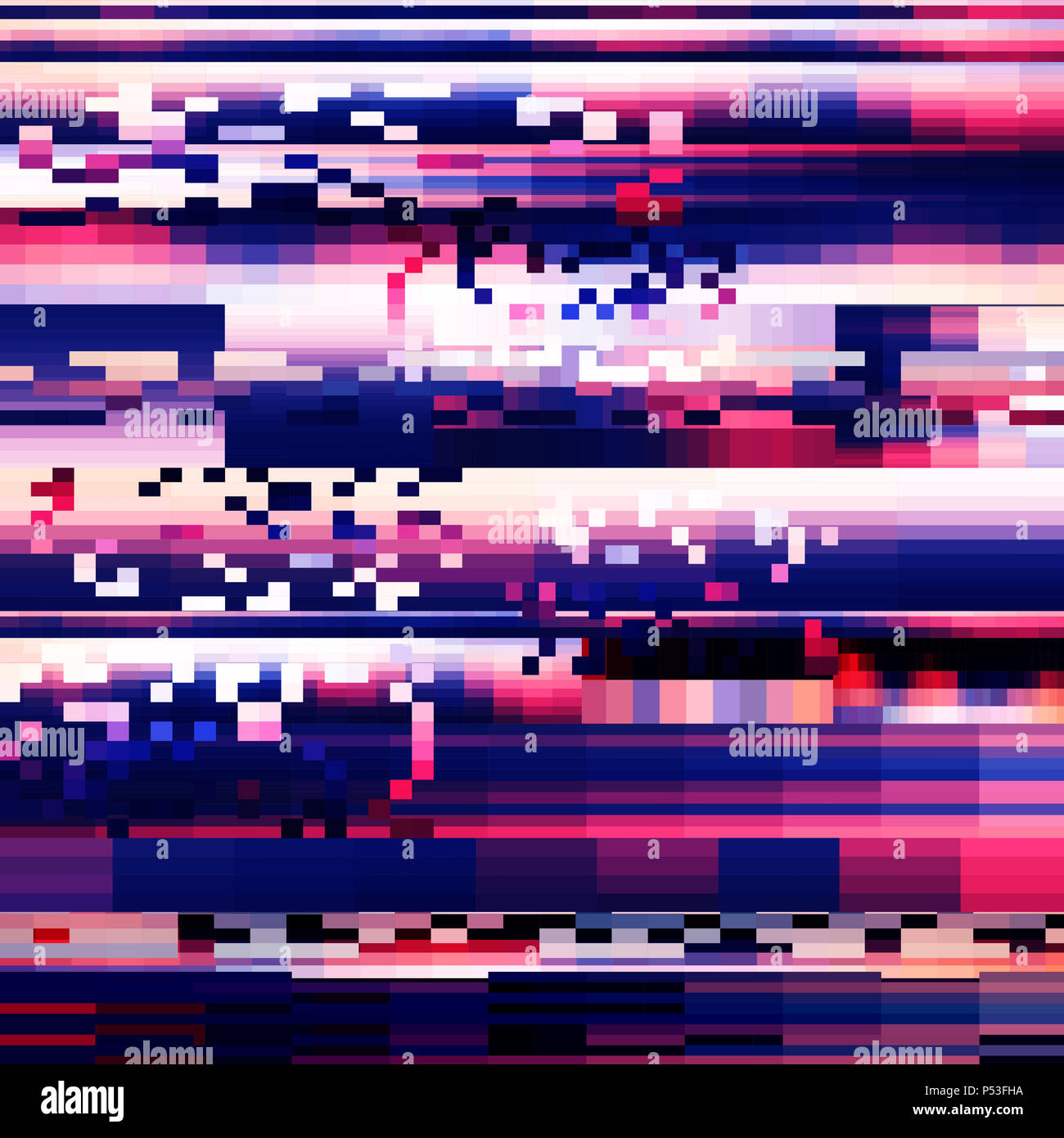 Résumé fond avec distorsion de glitch design effet Banque D'Images