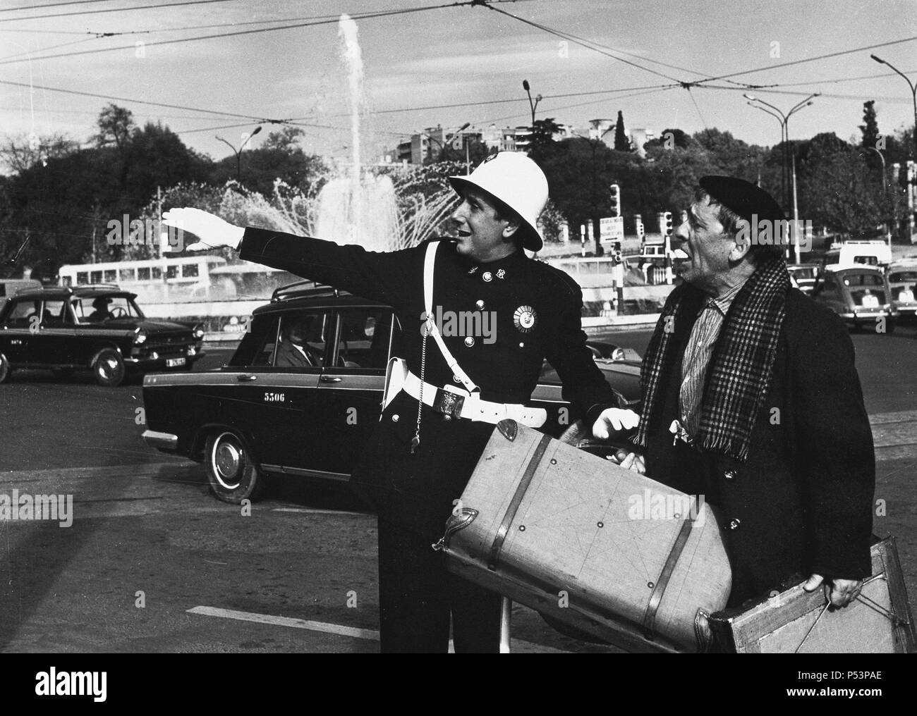 La ciudad no es para mi (la ville n'est pas pour moi),1965. Film Espagnol réalisé par Peter Lazaga. Châssis avec Paco Martínez Soria et Manolo Gomez Bur. Banque D'Images
