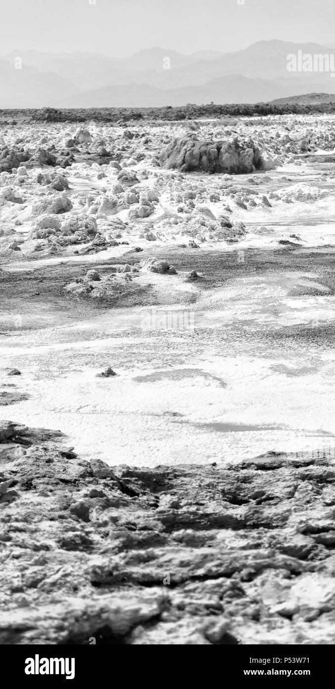 Dans l'Afrique de l'Éthiopie de danakil dépression volcanique de soufre de l'acide et le lac dallol comme dans mars Banque D'Images