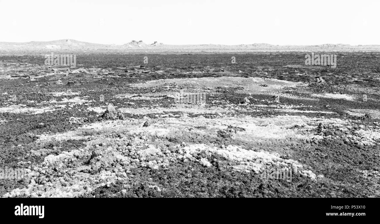 Dans l'Afrique de l'Éthiopie de danakil dépression volcanique de soufre de l'acide et le lac dallol comme dans mars Banque D'Images
