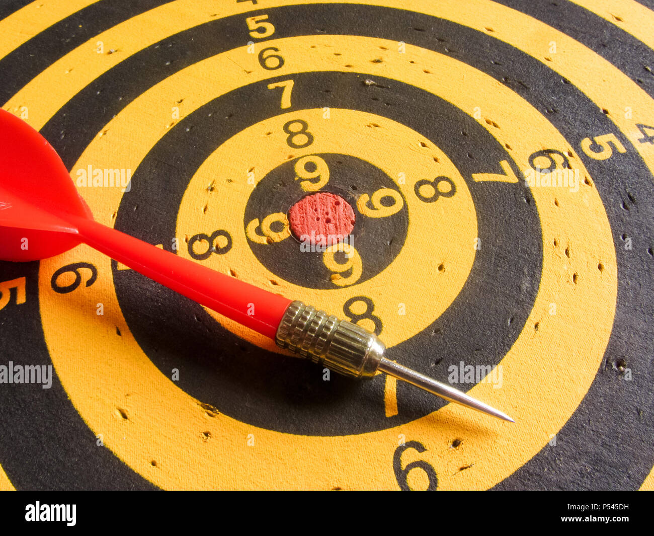 Vue diagonale d'un employé de fléchettes Banque D'Images