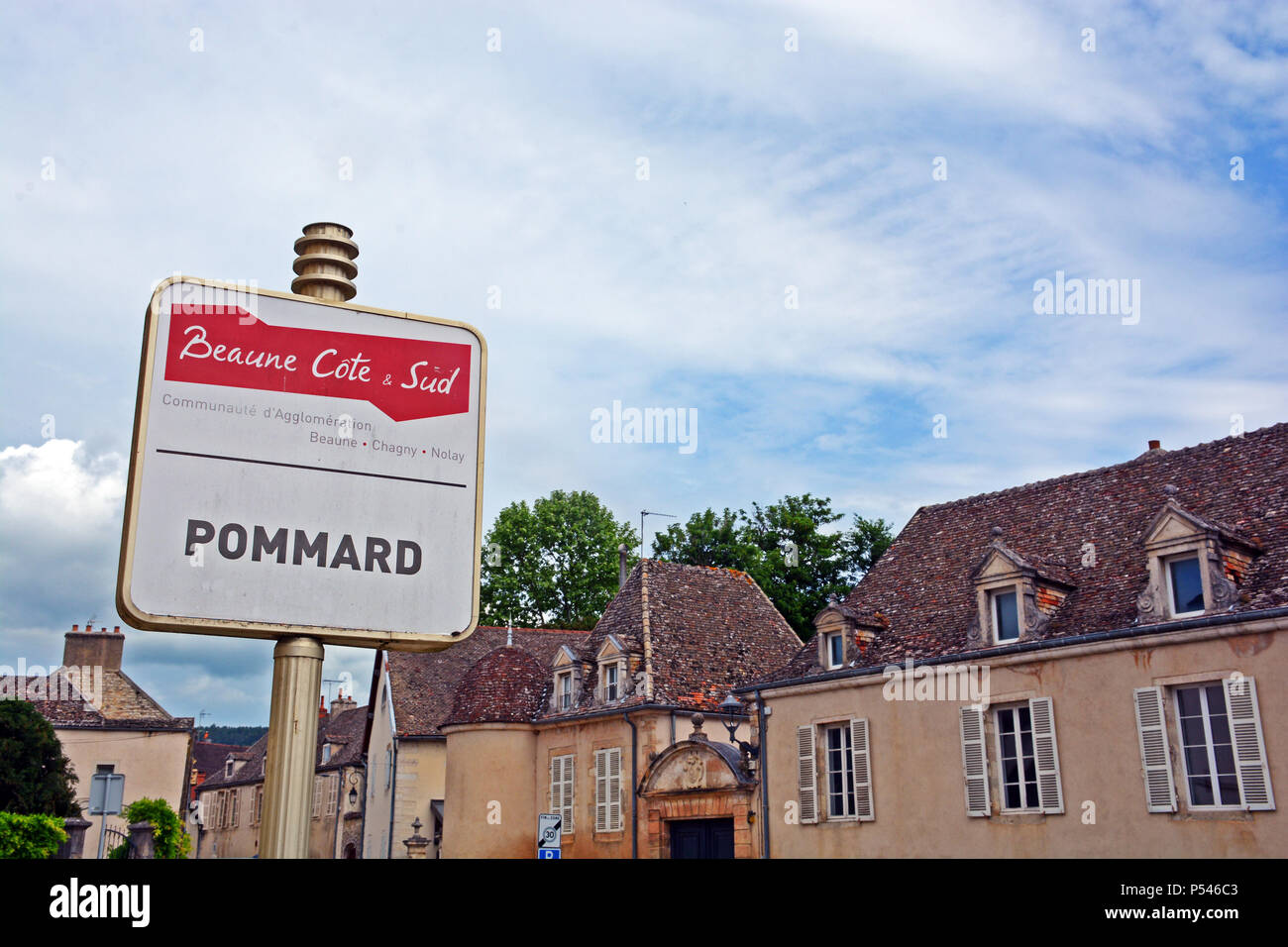 Village de vignerons de Bourgogne, Pommard, Côte d Or, Bougogne-Franche-Comté Banque D'Images