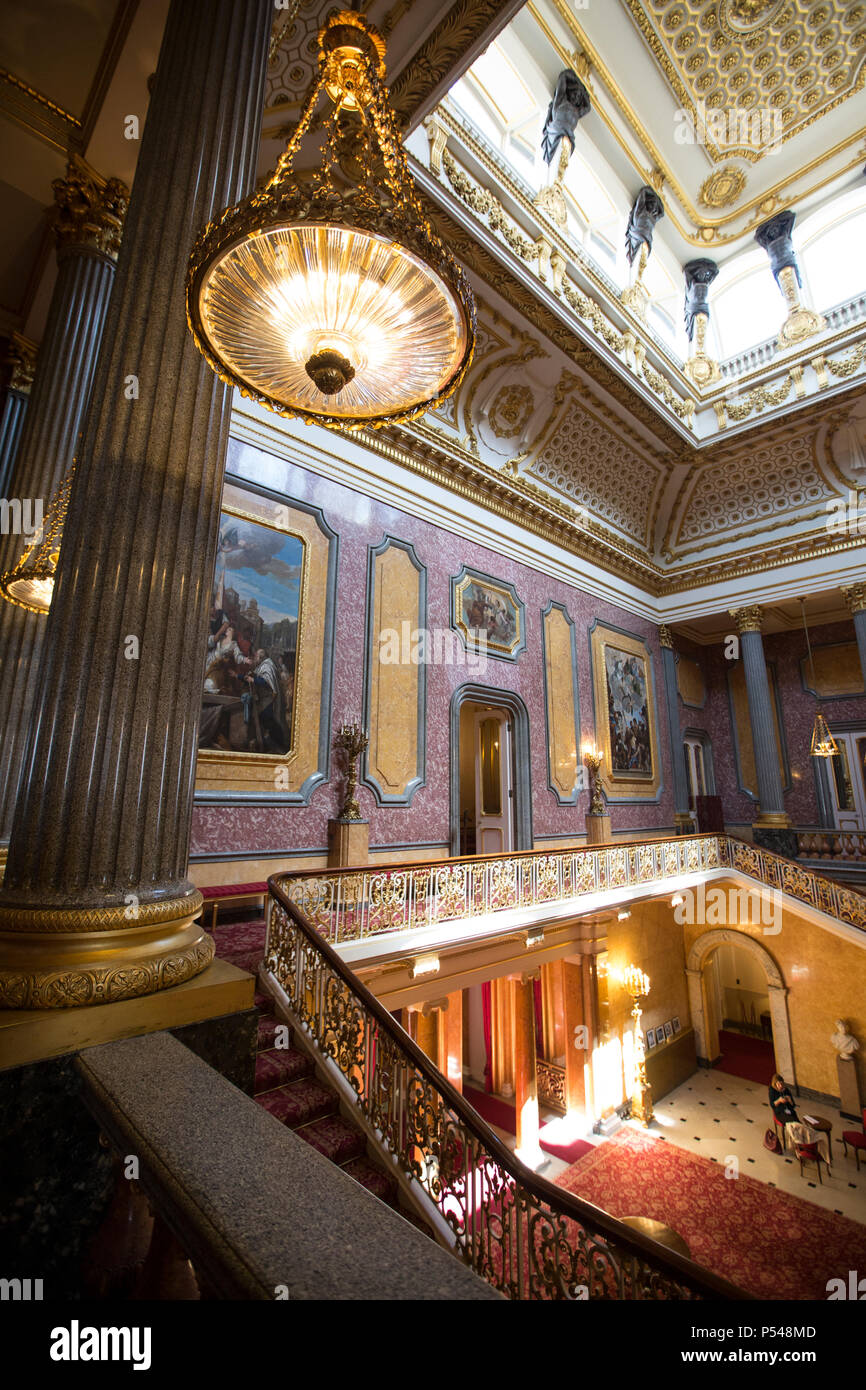 Le Secrétaire général de l'OTAN, Jens Stoltenberg a donné une adresse pré-sommet le jeudi 21 juin 2018 à Lancaster House à Londres, Angleterre, RU Banque D'Images