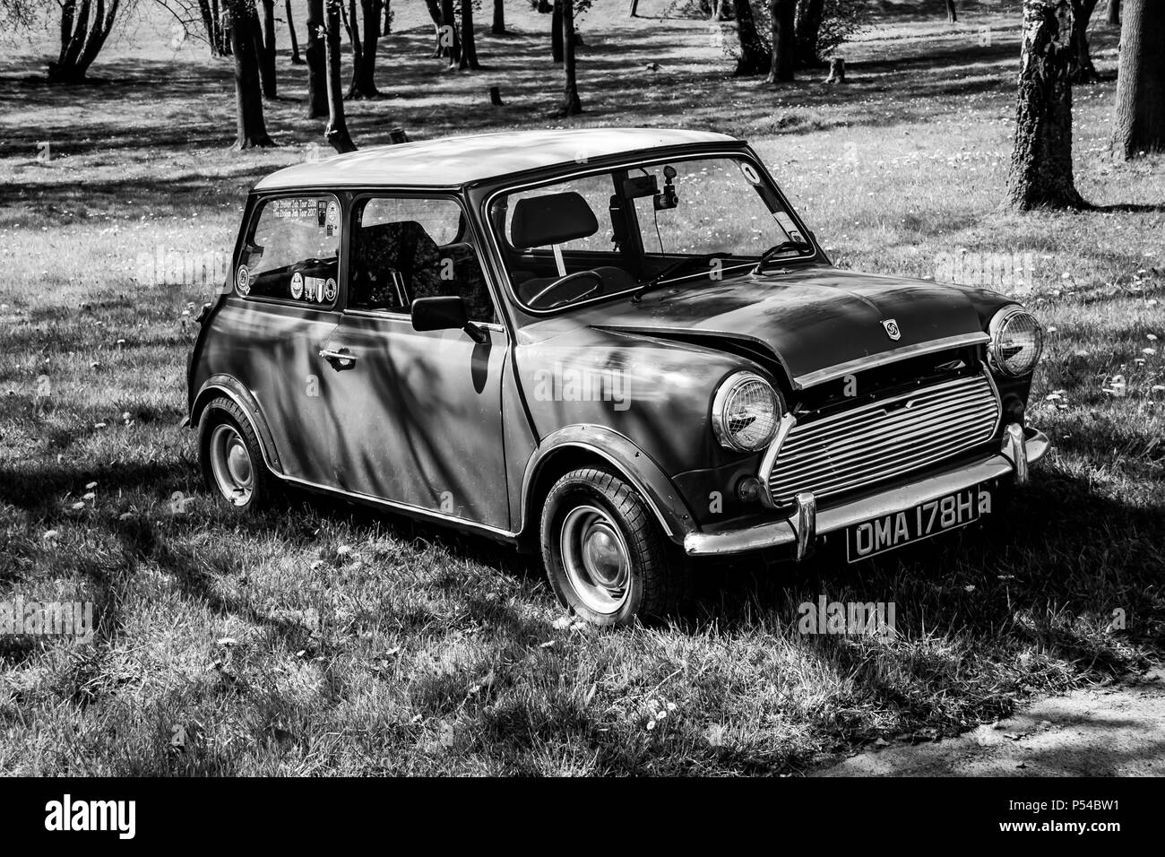 Une Mini Classique automobile. Banque D'Images