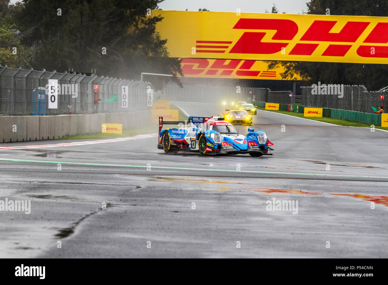 La ville de Mexico, Mexique - 01 septembre 2017 : Autodromo Hermanos Rodriguez. 6h00 du Mexique, la FIA WEC. Permis de rébellion VAILLANTE Mahtias David Heinemeier Hansson, bêche ou Nelson Piquet Jr, à la Oreca 07 Gibson, n° 13, tournant à la libre pratique I. Banque D'Images