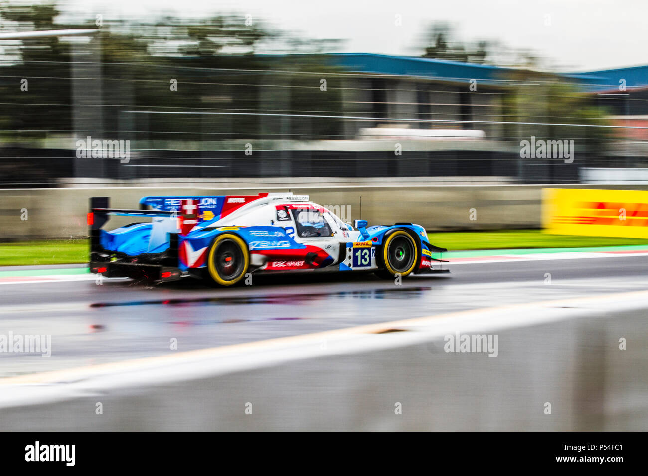 La ville de Mexico, Mexique - 01 septembre 2017 : Autodromo Hermanos Rodriguez. 6h00 du Mexique, la FIA WEC. Permis de rébellion VAILLANTE Mahtias David Heinemeier Hansson, bêche ou Nelson Piquet Jr, à la Oreca 07 Gibson, n° 13, tournant à la libre pratique I. Banque D'Images