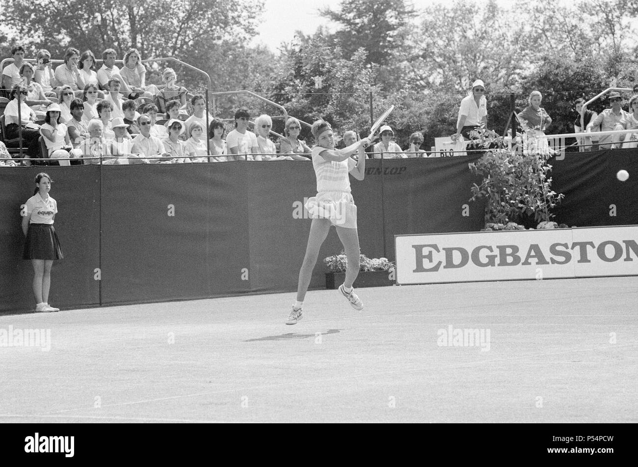 1984 Coupe de l'Edgbaston Edgbaston Priory Club à Birmingham, Angleterre, 11 au 17 juin 1984. Notre photo montre, Anne White en action, le simple féminin, finale dimanche 17 juin 1984. Banque D'Images