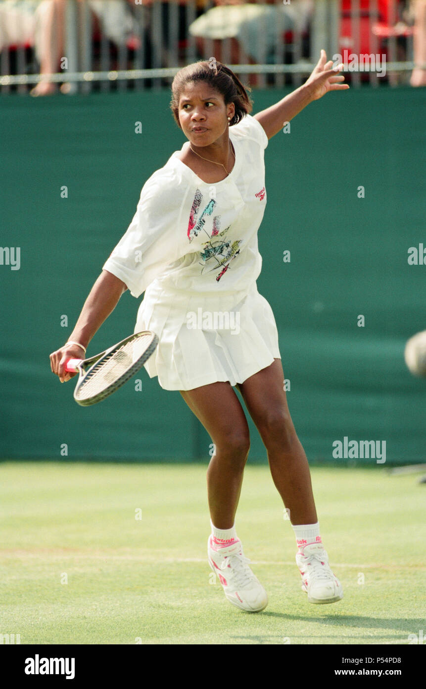 La finale de la DFS Classic à Edgbaston Priory. United States Lori McNeil (photo) a battu United States Zina Garrison-Jackson 6-4, 2-6, 6-3. 13 juin 1993. Banque D'Images