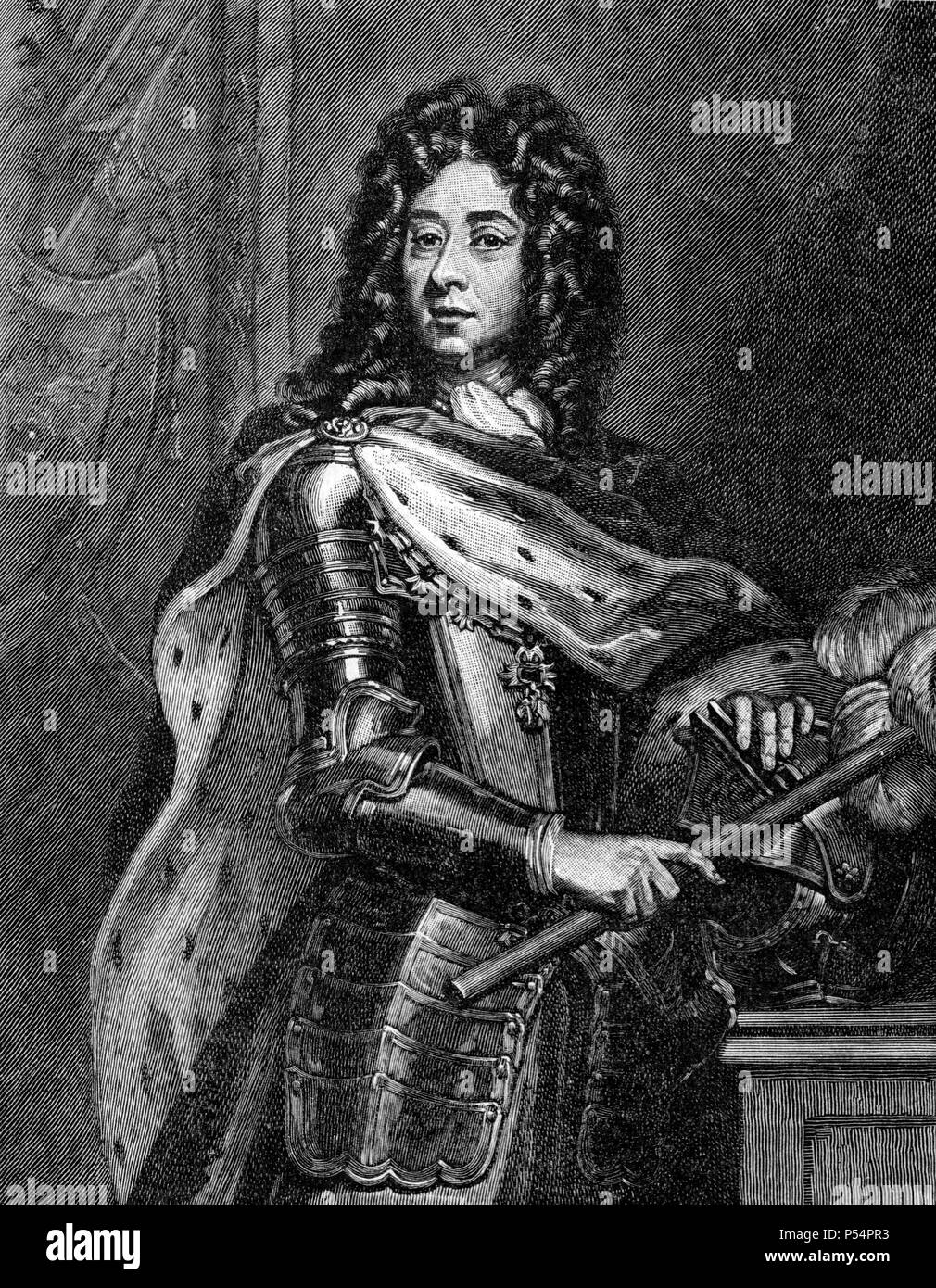 Portrait du prince Eugène de Savoie de Cassell's history of England King's Edition Partie 29 après le portrait de Sir Godfrey Kneller Banque D'Images