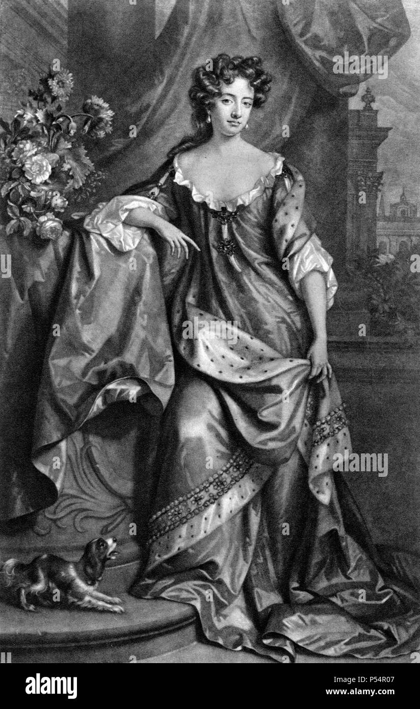 Portrait de Son Altesse Royale la Princesse Anne de Danemark (ensuite reine d'Angleterre) à partir de Cassell's history of England King's Edition Partie 29 Banque D'Images