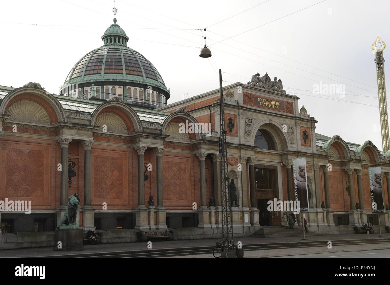 Le Danemark. Copenhague. Ny Carlsberg Glyptotek Musée. De l'extérieur. Banque D'Images