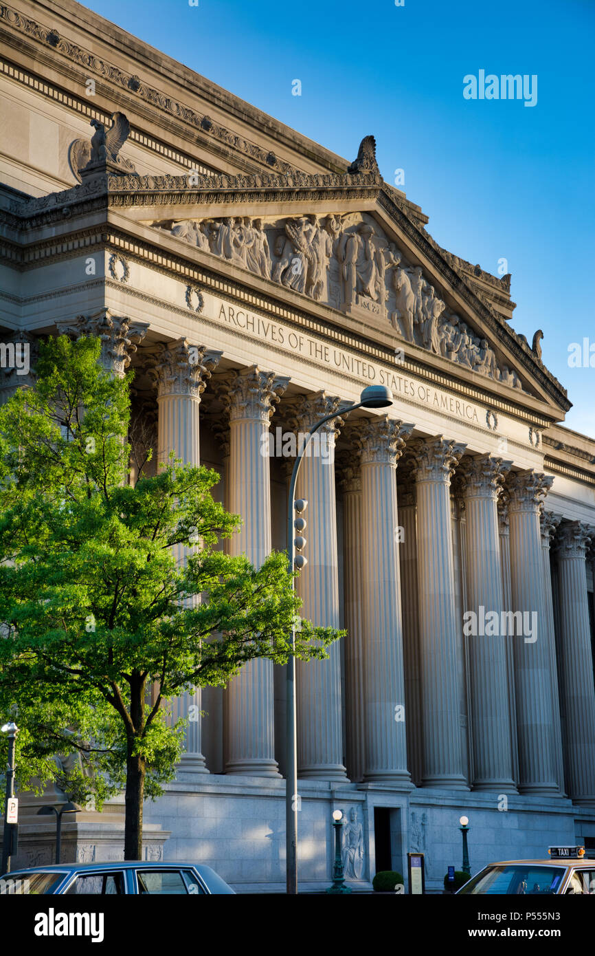 L'édifice des Archives nationales, connu sous Archives I, est le siège d'origine de la National Archives and Records Administration. A Banque D'Images