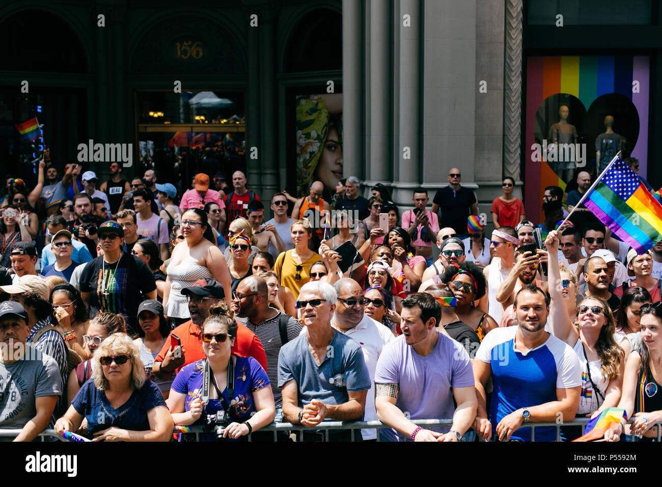 Prise à la parade de la fierté de New York le 24 juin 2018. Credit : Shauna Hundeby / Alamy Live News Banque D'Images