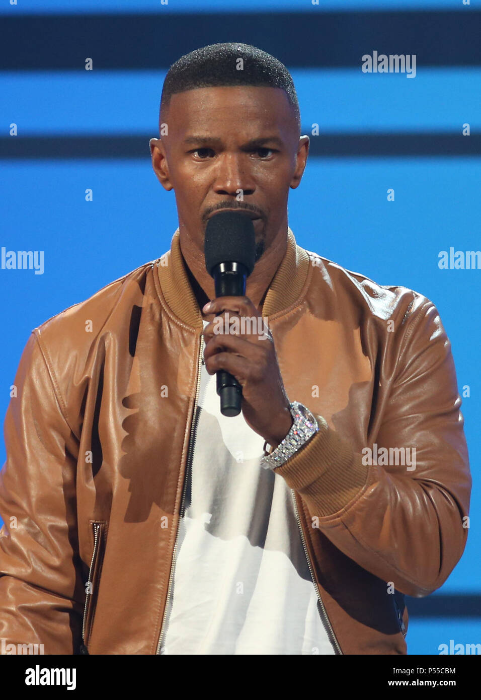 LOS ANGELES, CA - le 24 juin : Jamie Foxx, au BET Awards 2018 - Spectacle au théâtre de Microsoft à Los Angeles, Californie le 24 juin 2018. Credit : Faye Sadou/MediaPunch Banque D'Images