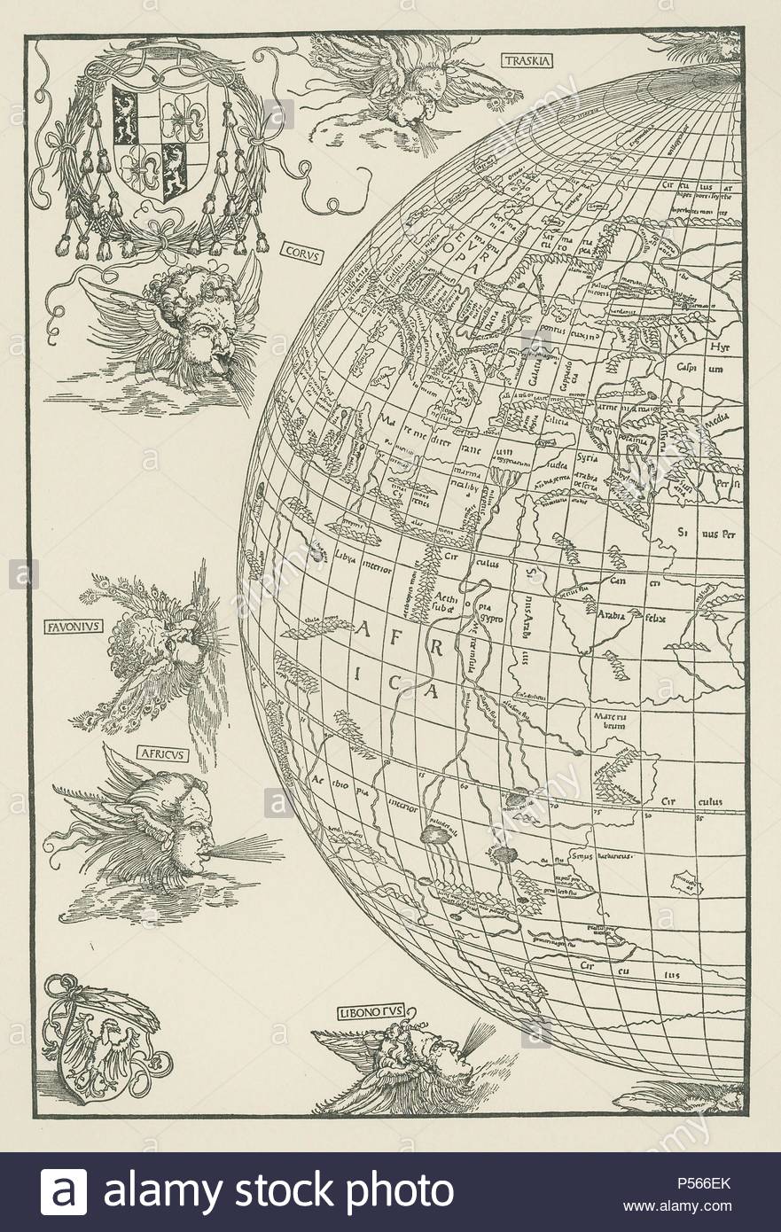 Carte Du Monde De Johannes Stabius Mappa Mundi En Date Du