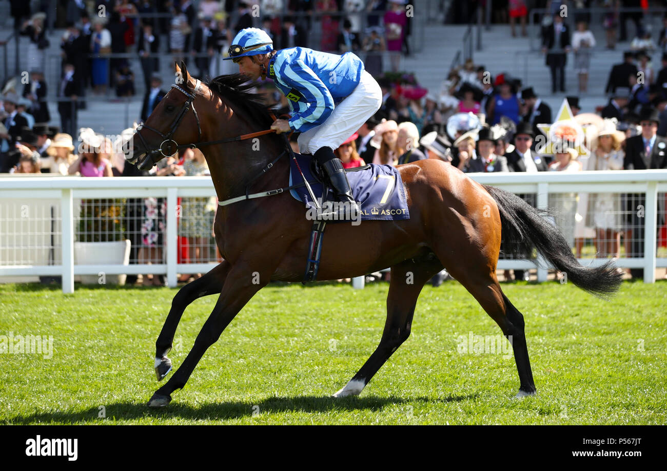 Irlandais de combat monté par Jockey Ioritz Mendizabal va au post pour la coupe du Commonwealth Banque D'Images