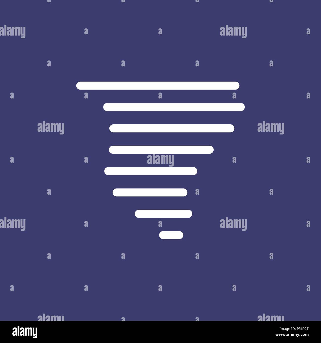 L'icône de tornade pour simple télévision météo style design. Illustration de Vecteur