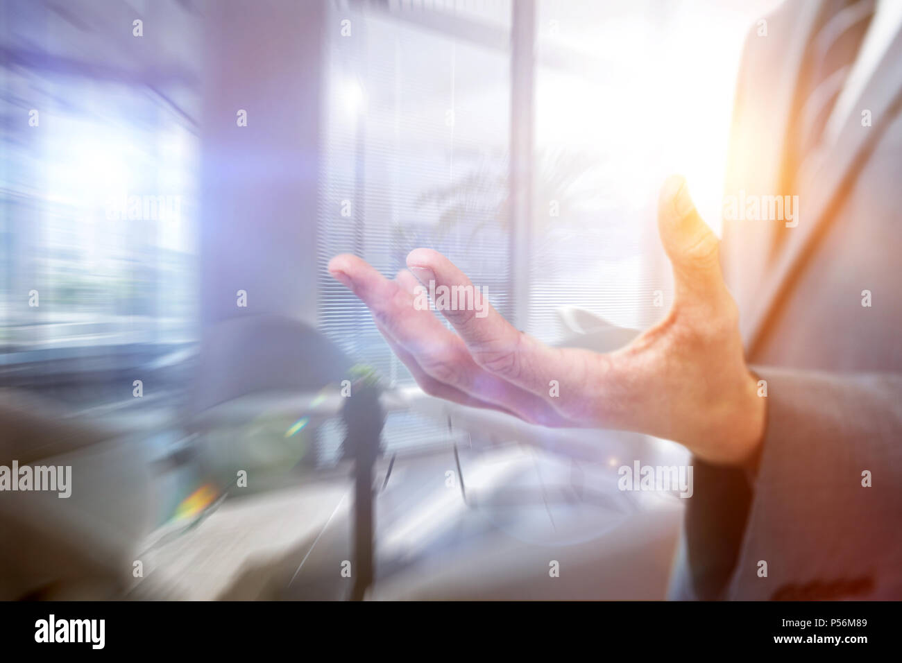 Image composite de portrait elegant businessman Banque D'Images