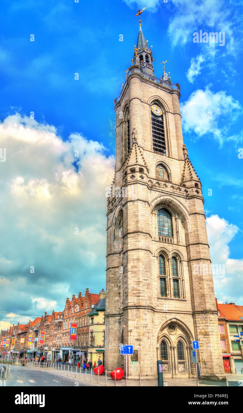 Le beffroi de Tournai, site du patrimoine mondial de l'UNESCO en Belgique, Europe Banque D'Images