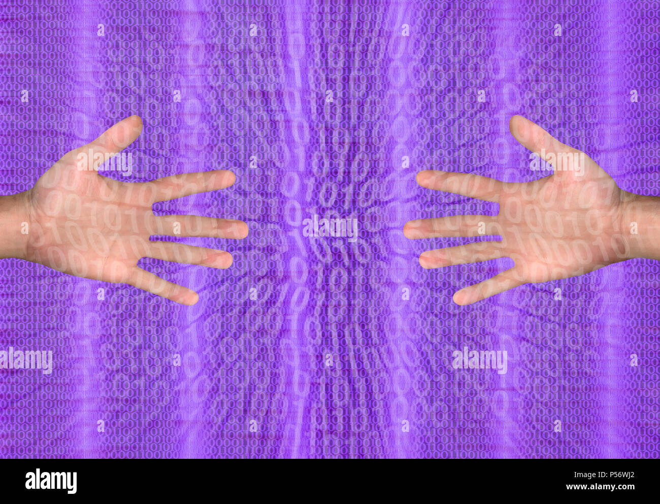 Contexte conceptuel image de mains atteignant chaque autres Banque D'Images