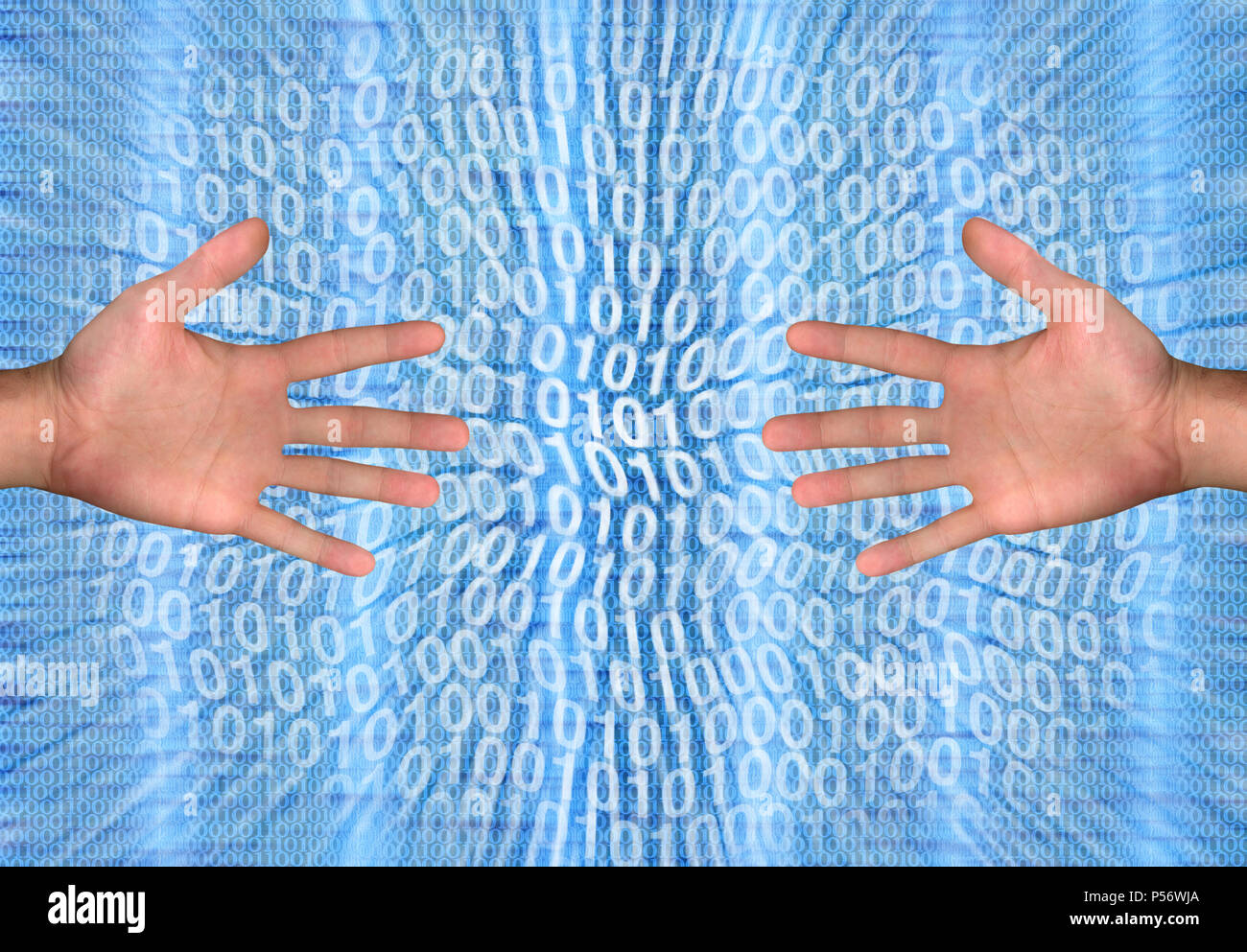 Contexte conceptuel image de mains atteignant chaque autres Banque D'Images