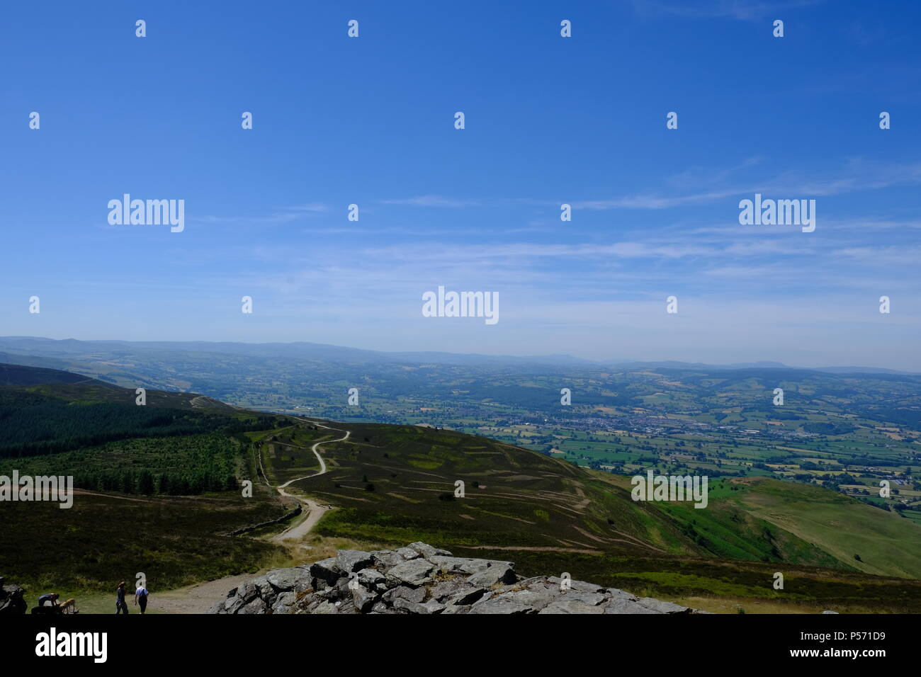 Vue sur collines de Moel Famau gallois Banque D'Images