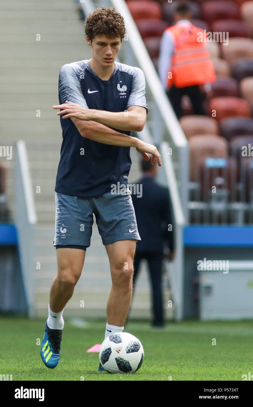 MOSCOU, MO - 25.06.2018 : TREINO DA SELEÇÃO DA FRANÇA EM MOSCOU - Benjamin Pavard lors de la formation de l'Équipe nationale de France à l'Luhzinik Stadium de Moscou, Russie. (Photo : Ricardo Moreira/Fotoarena) Banque D'Images