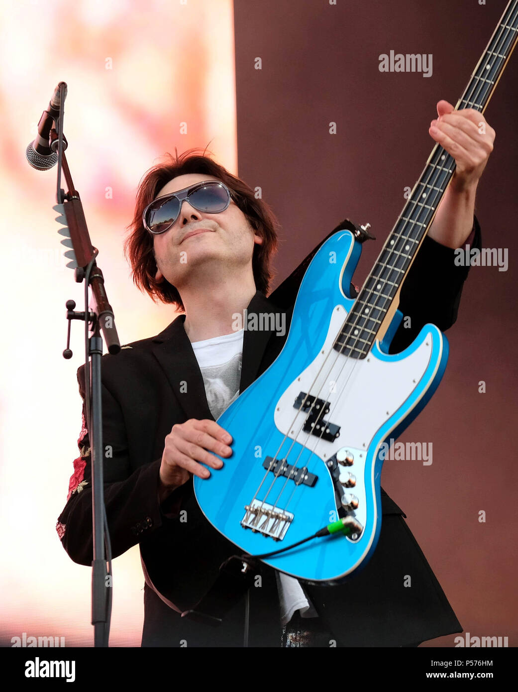 Isle of Wight Festival Jour 4 - 24 juin 2018. La Manic Street Preachers sur scène, Newport, l'OIEAU Crédit : Dawn Fletcher-Park Fletcher-Park Crédit : Dawn/Alamy Live News Banque D'Images