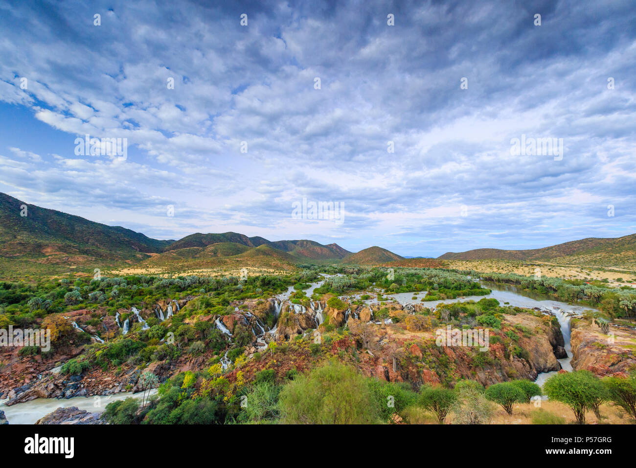 Epupa Falls, Kunene, région de Kunene, Namibie Banque D'Images